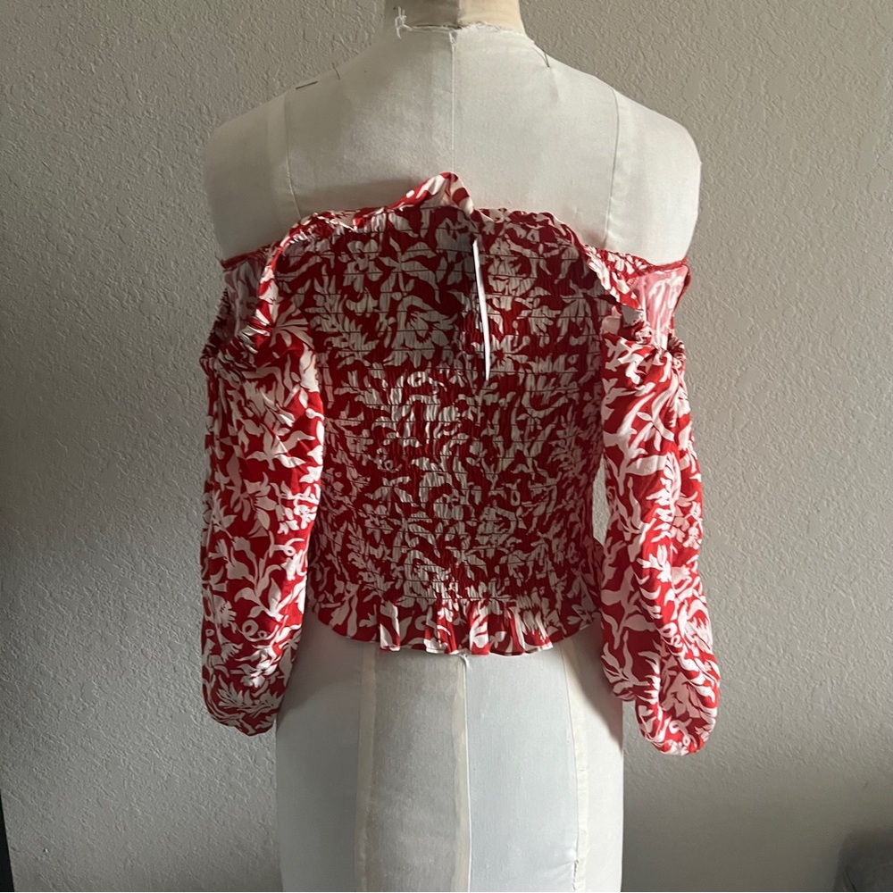 Polo Ralph Lauren off shoulder floral cropped blouse new with tags‎ - Picture 3 of 13